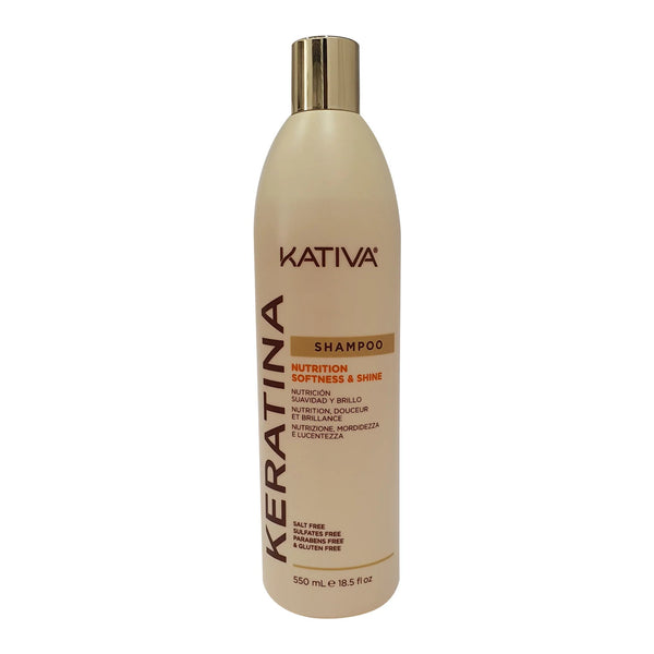 Keratina Shampoo for All Hair Types 550ml By Kativa