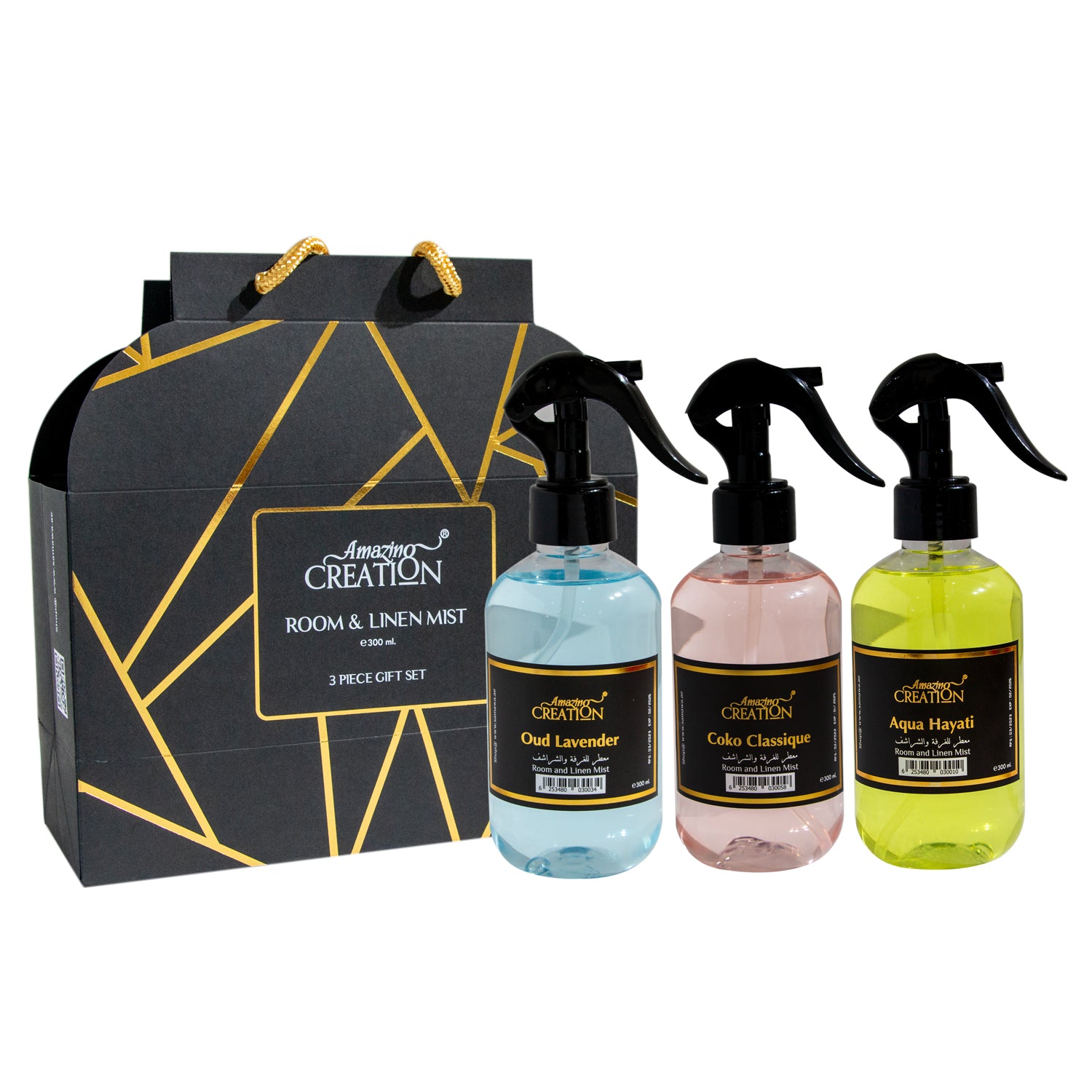 Linen Mist Box Amazing Creation Room & Linen Mist Gift Set 3x300ml Astd. – DubaiOudh