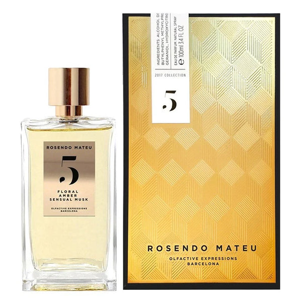 5 Floral Amber Sensual Musk Perfume For Men And Women EDP 100 ml By Rosendo Mateu