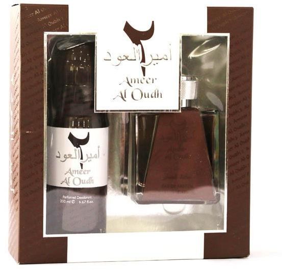 Lattafa Ameer Al Oud Giftset perfume for Men and Woman EDP 100 ml + Deo 200ml