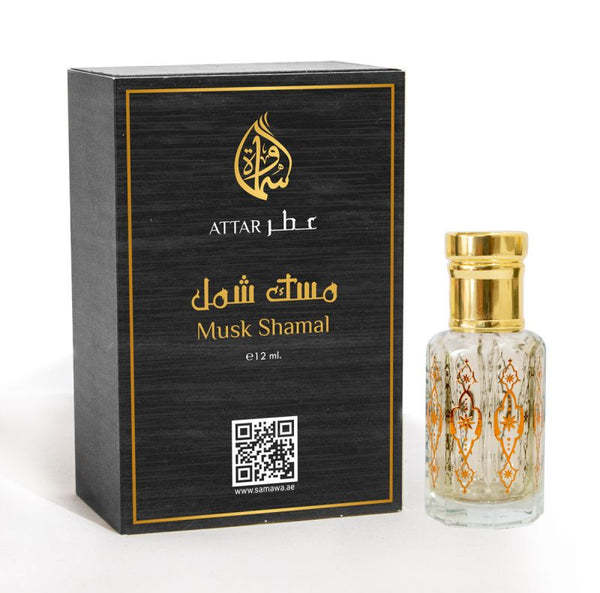 Samawa Musk Shamal Attar, Concentrated Perfume Oil For Unisex, 12ml