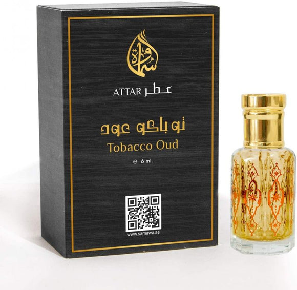 Samawa Tobacco Oud Attar-Concentrated Perfume Oil For Unisex- 6ml